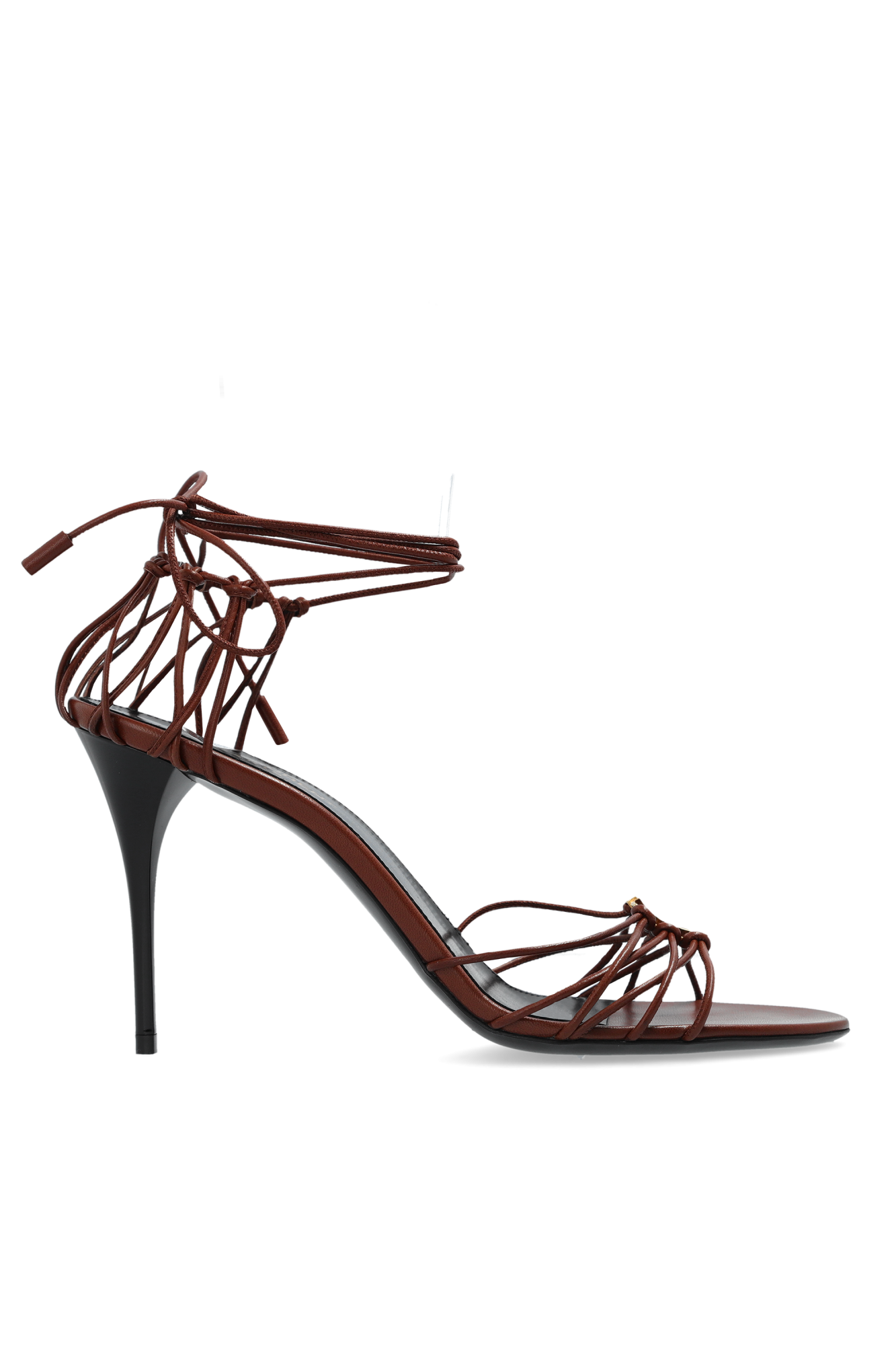 Brown Heeled Sandals 'Babylone' Saint Laurent - Vitkac AS